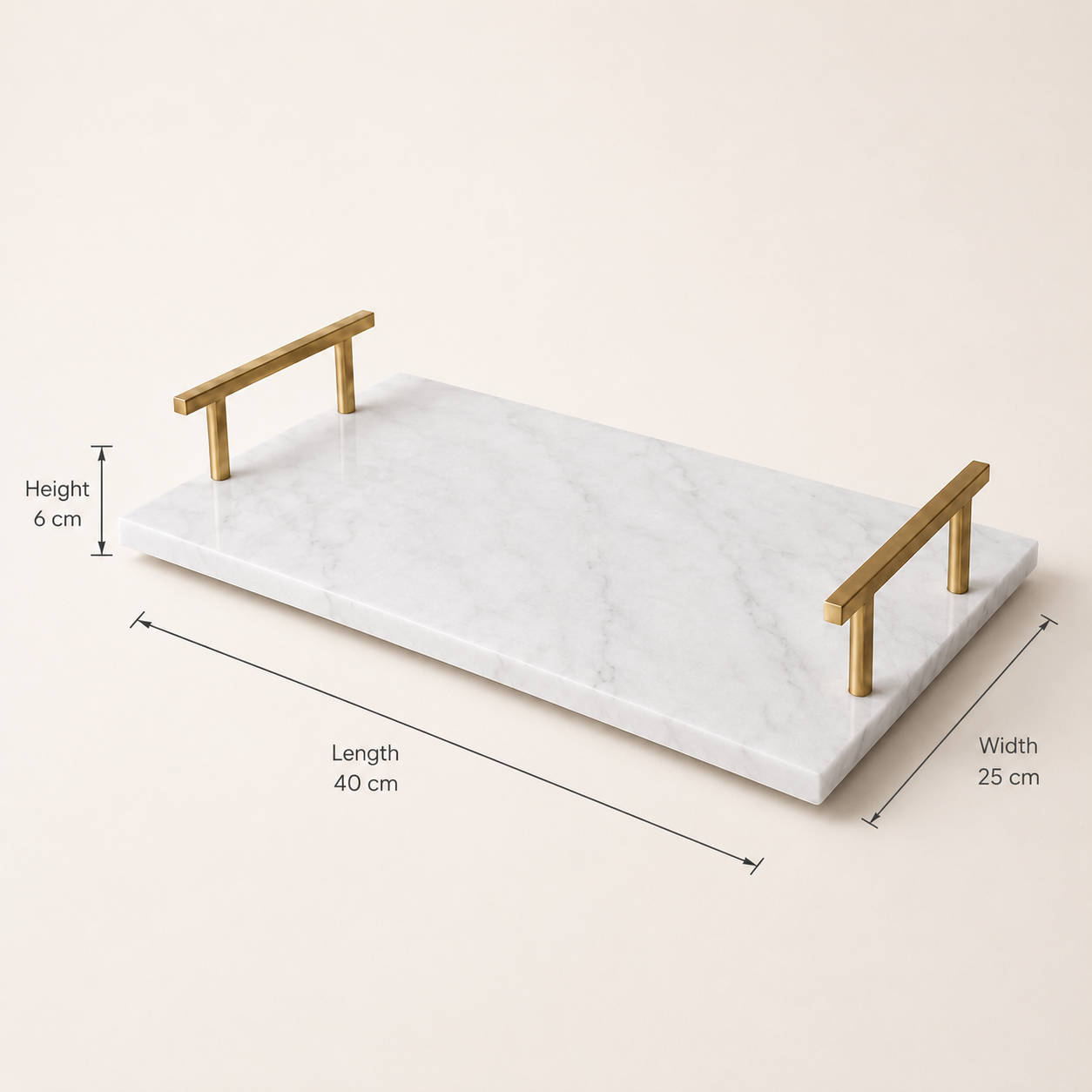 Carrara Luxe Tray
