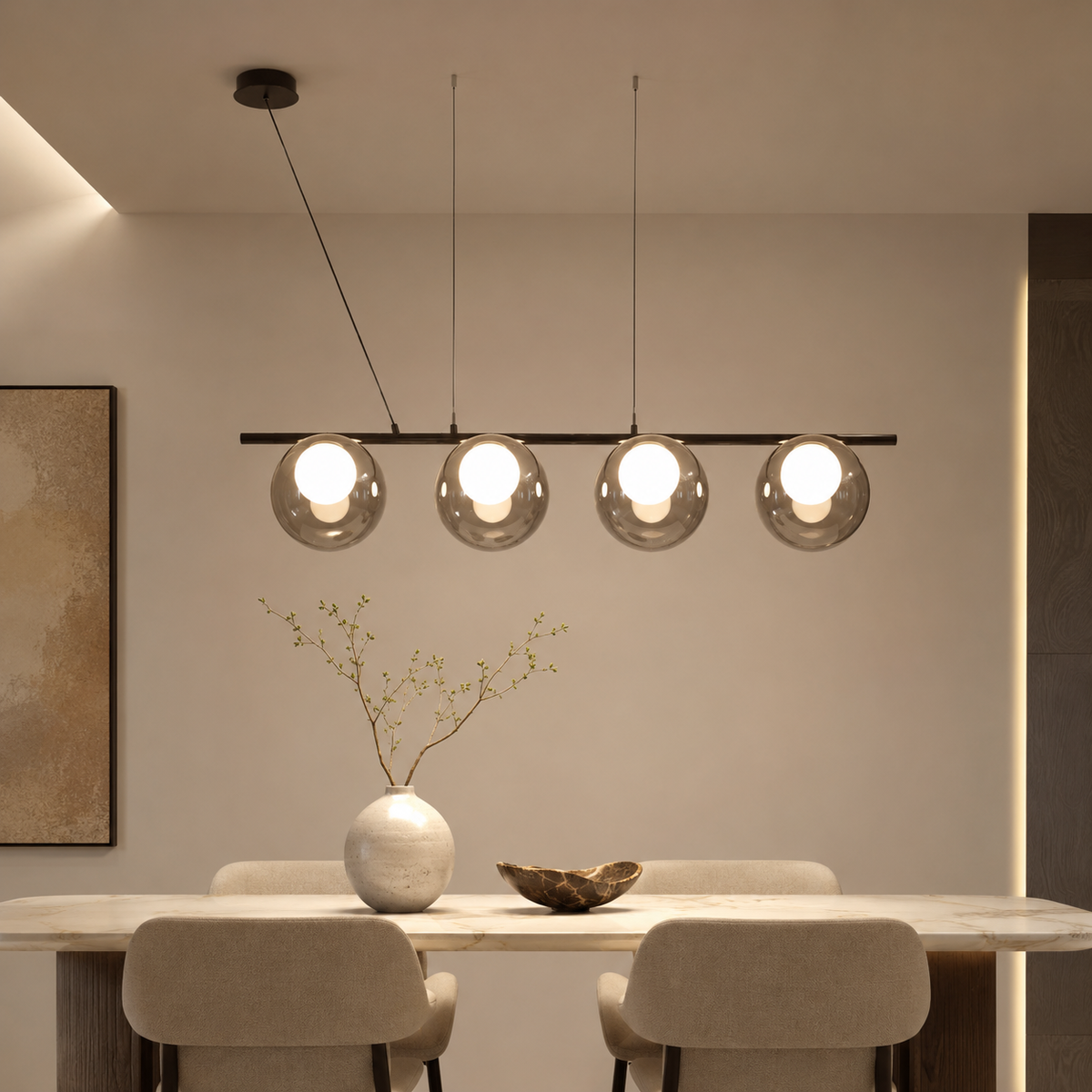 Luna Globe Linear Chandelier