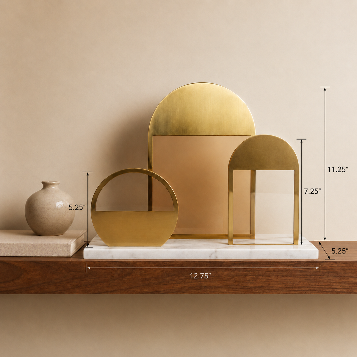 Aurelia Geometric Sculpture Set