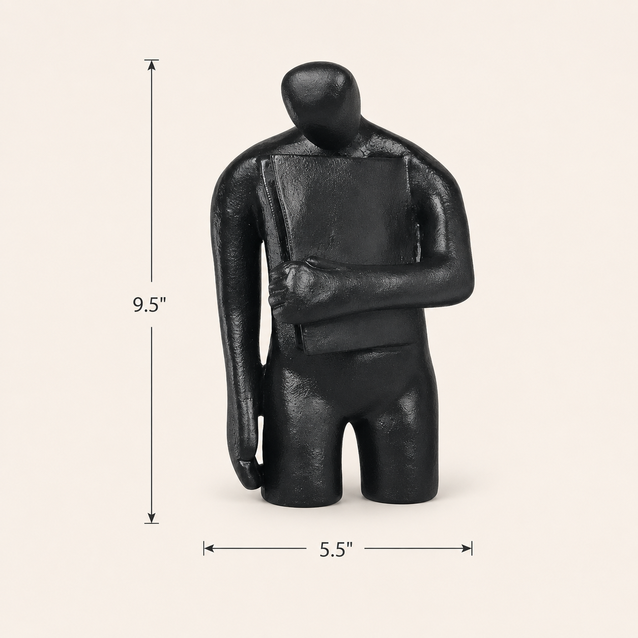 Noir Scholar Sculpture