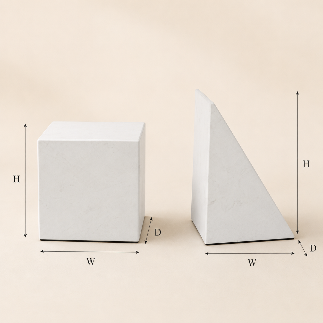 Marble Geometry Sculpture Set