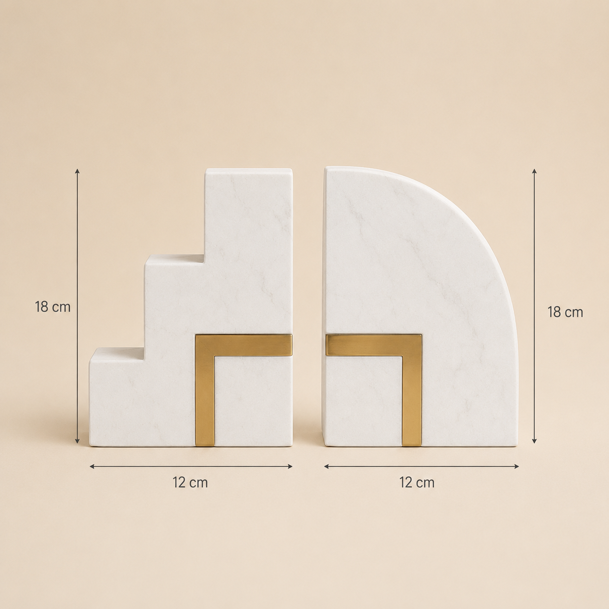 Aurelia Marble Bookend Set