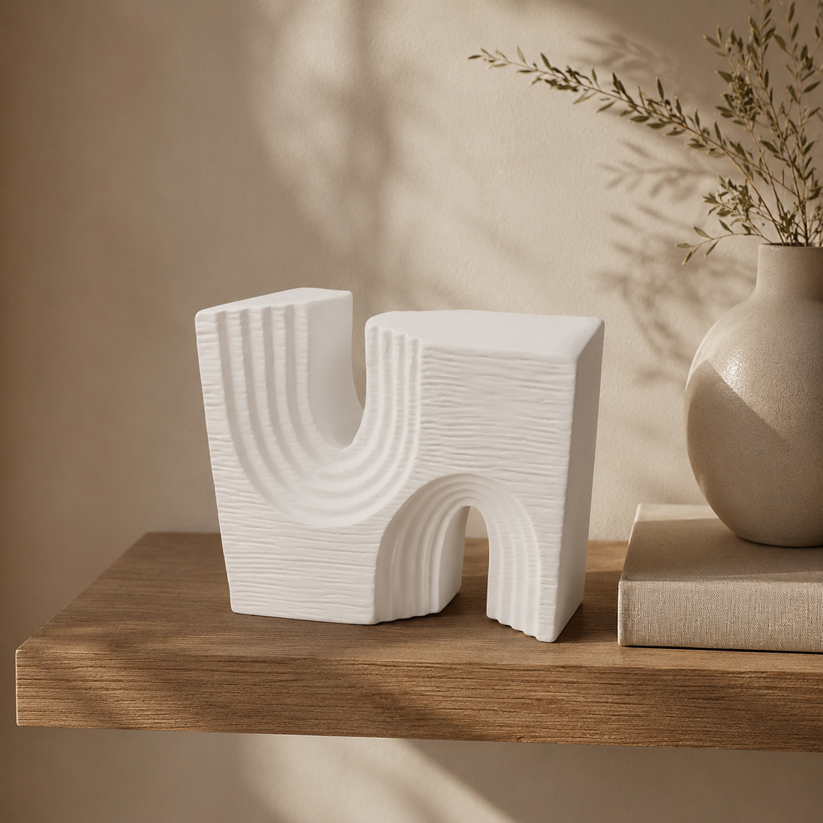 Arco Texture Sculpture White