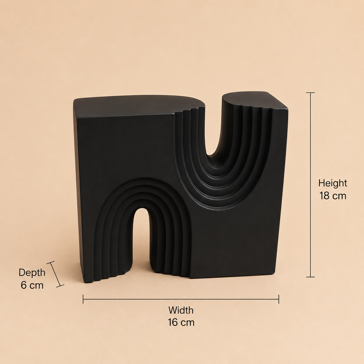 Arco Texture Sculpture Black