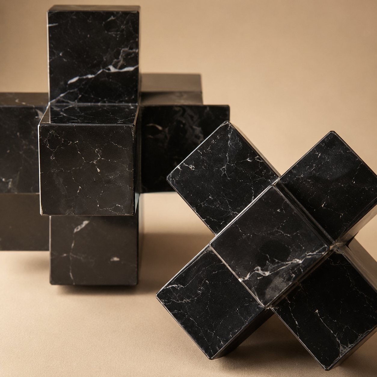 Noir Cube Sculpture Set