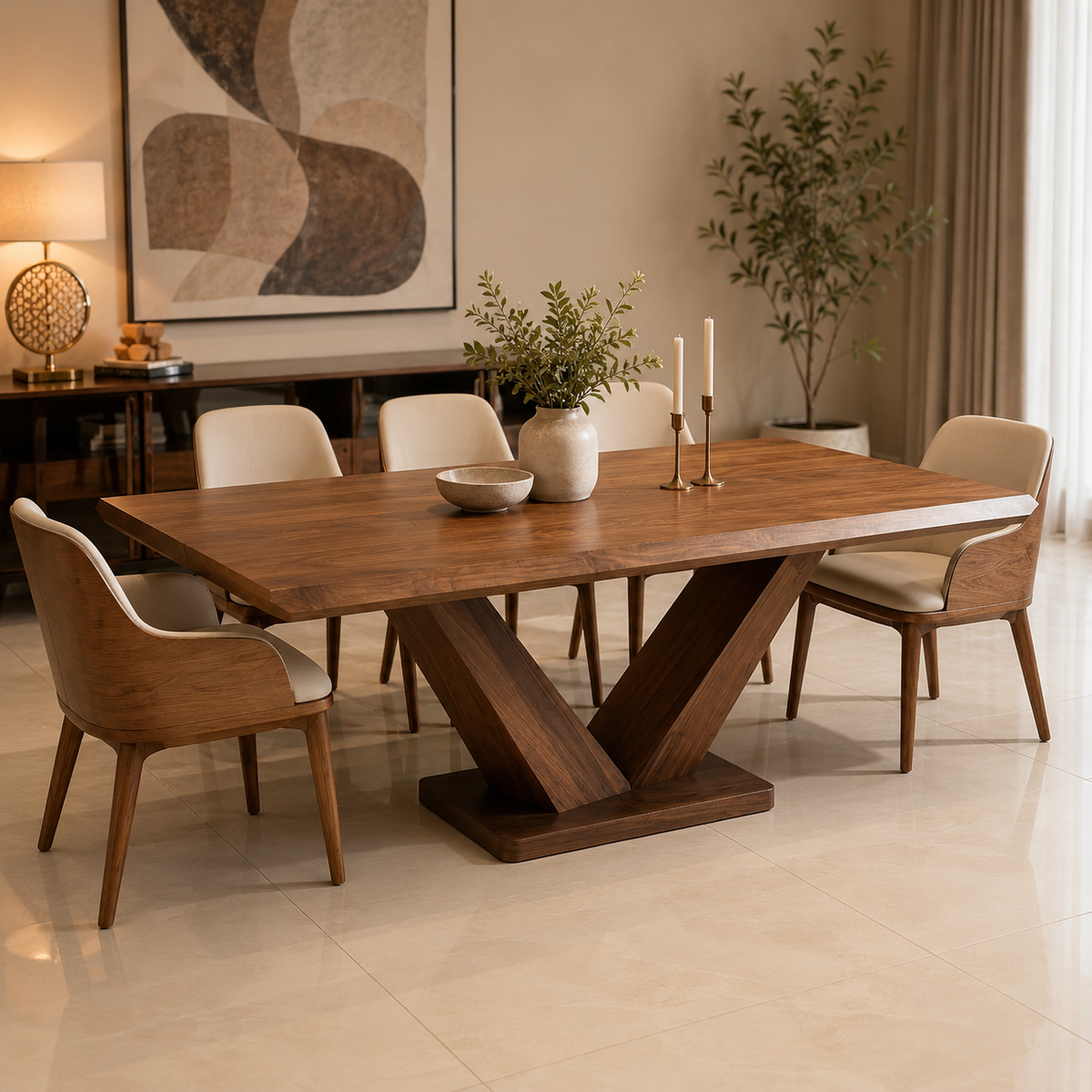 Verona Walnut Dining Table
