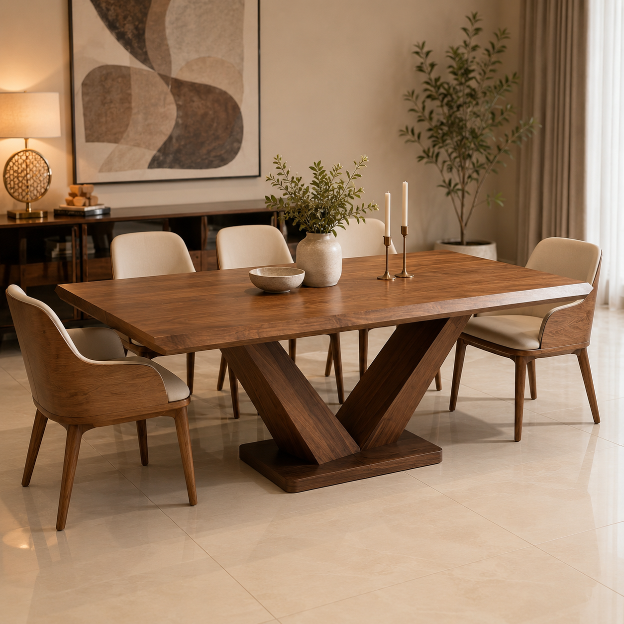 Verona Walnut Dining Table