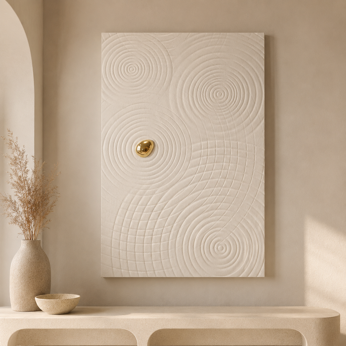 Golden Ripple Wall Art