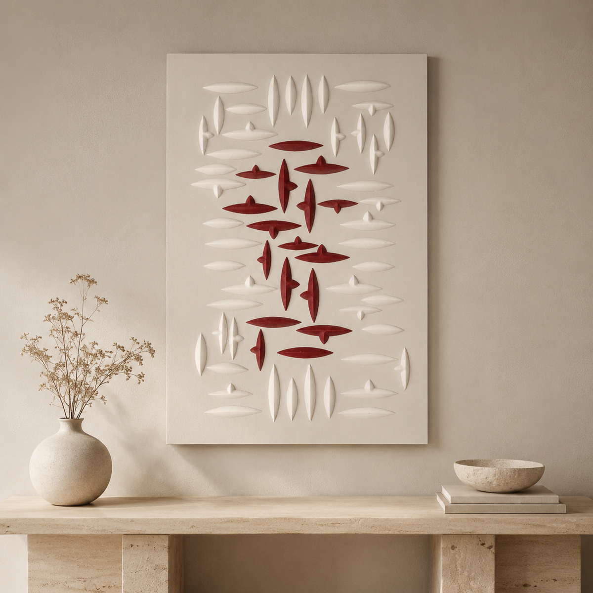 Crimson Flow Wall Art