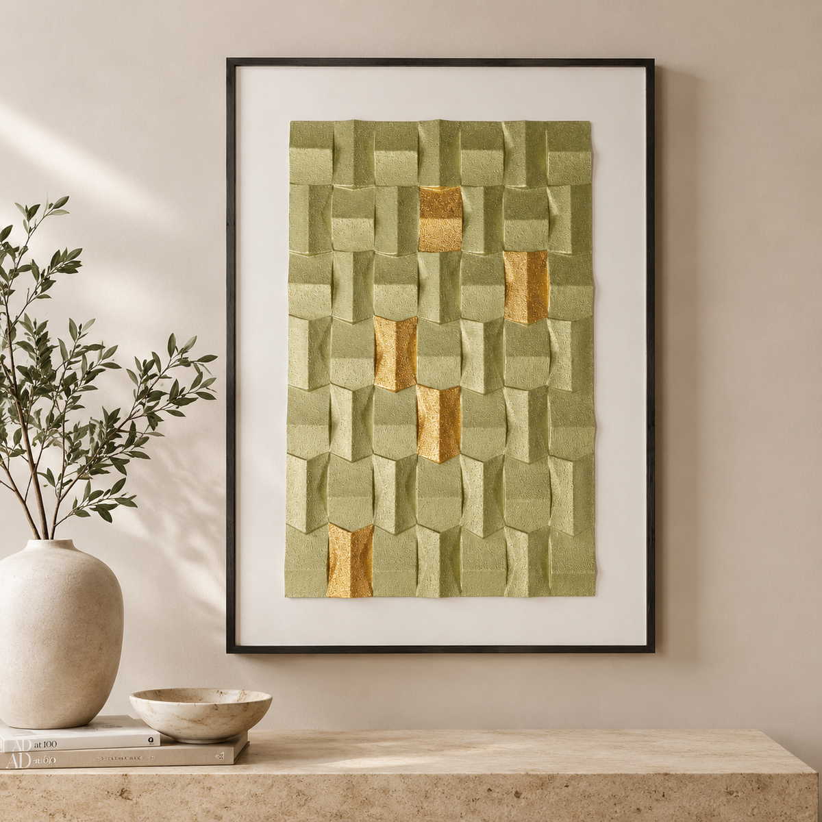 Olive Mosaic Wall Art