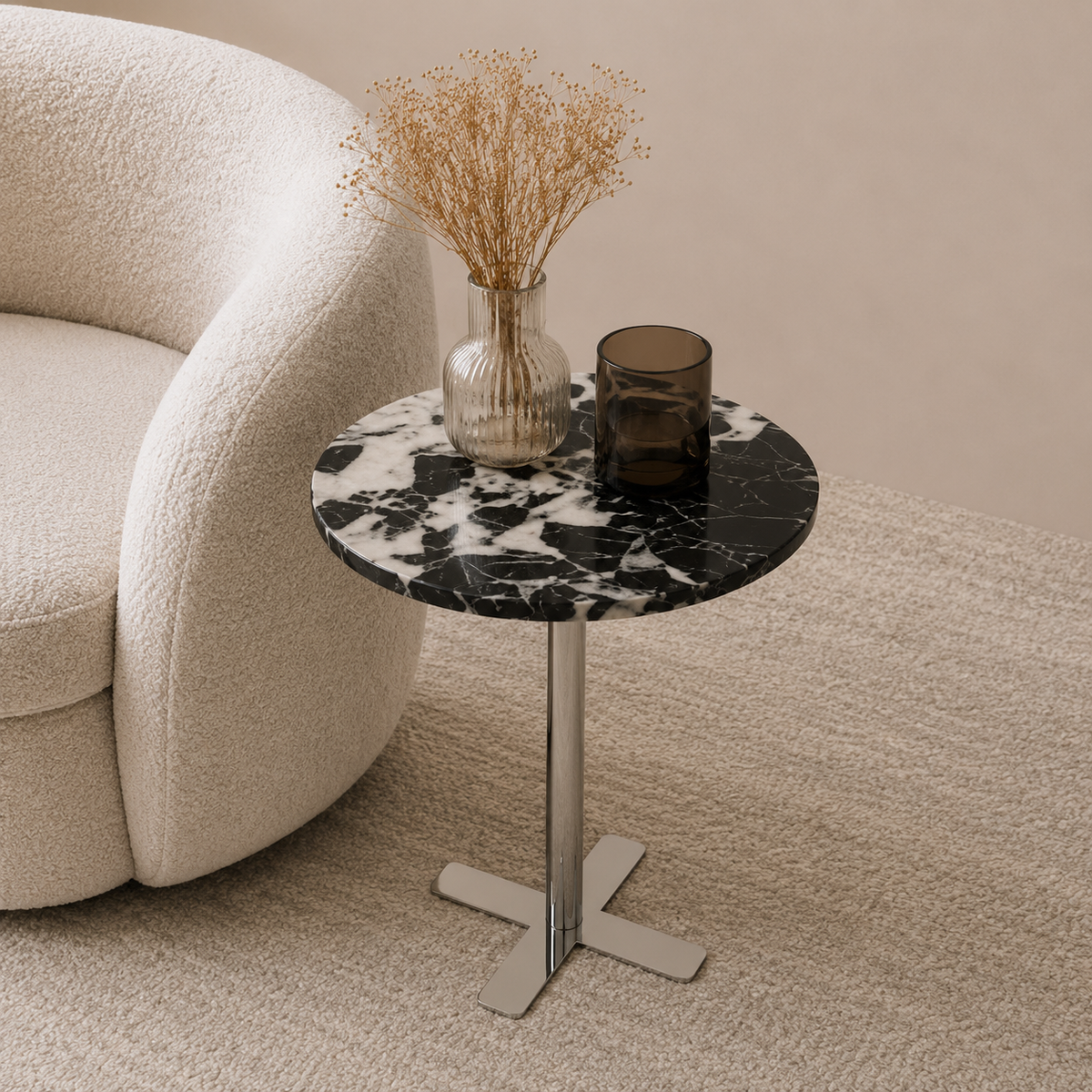 Noir Marble Side Table