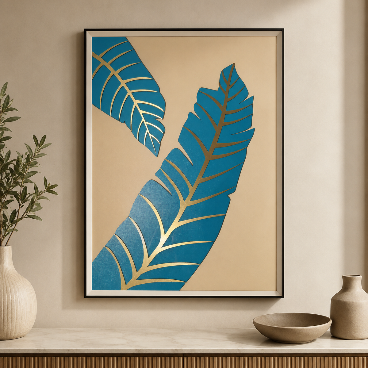 Azure Palm Wall Art