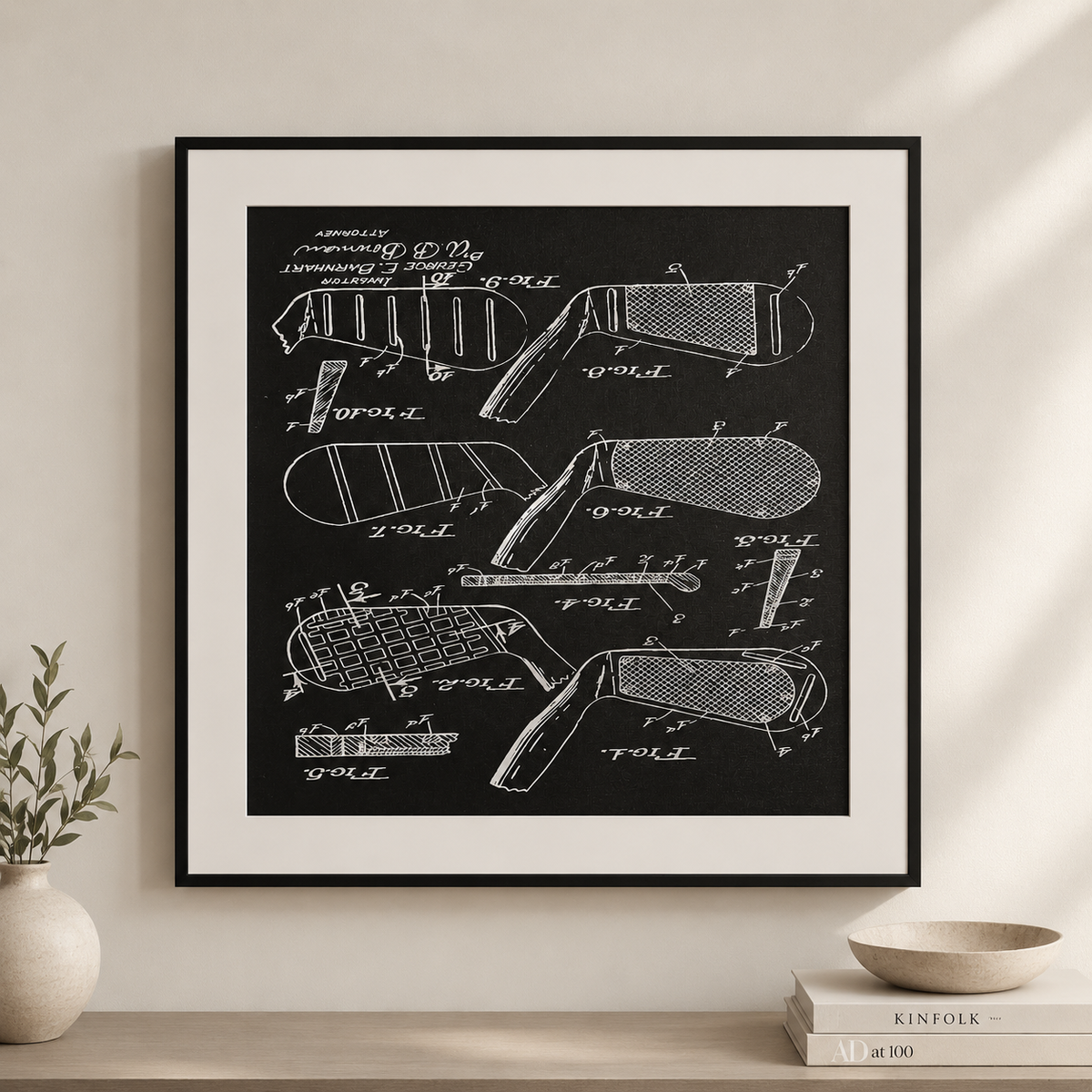 Vintage Blueprint Wall Art