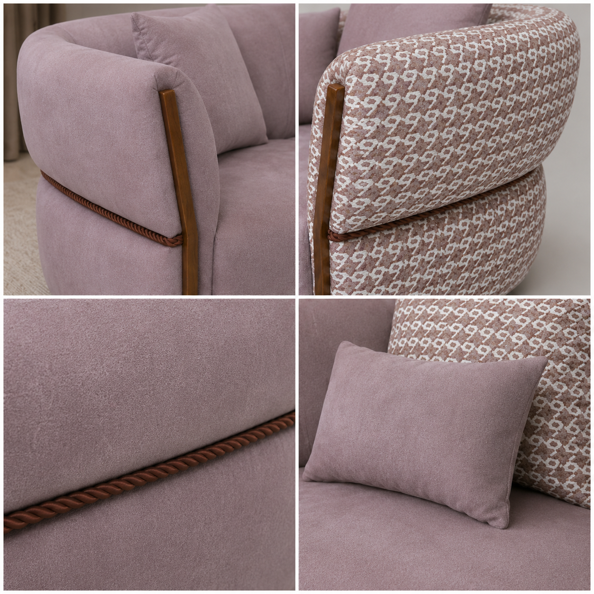 Blush Harmony Sofa Set