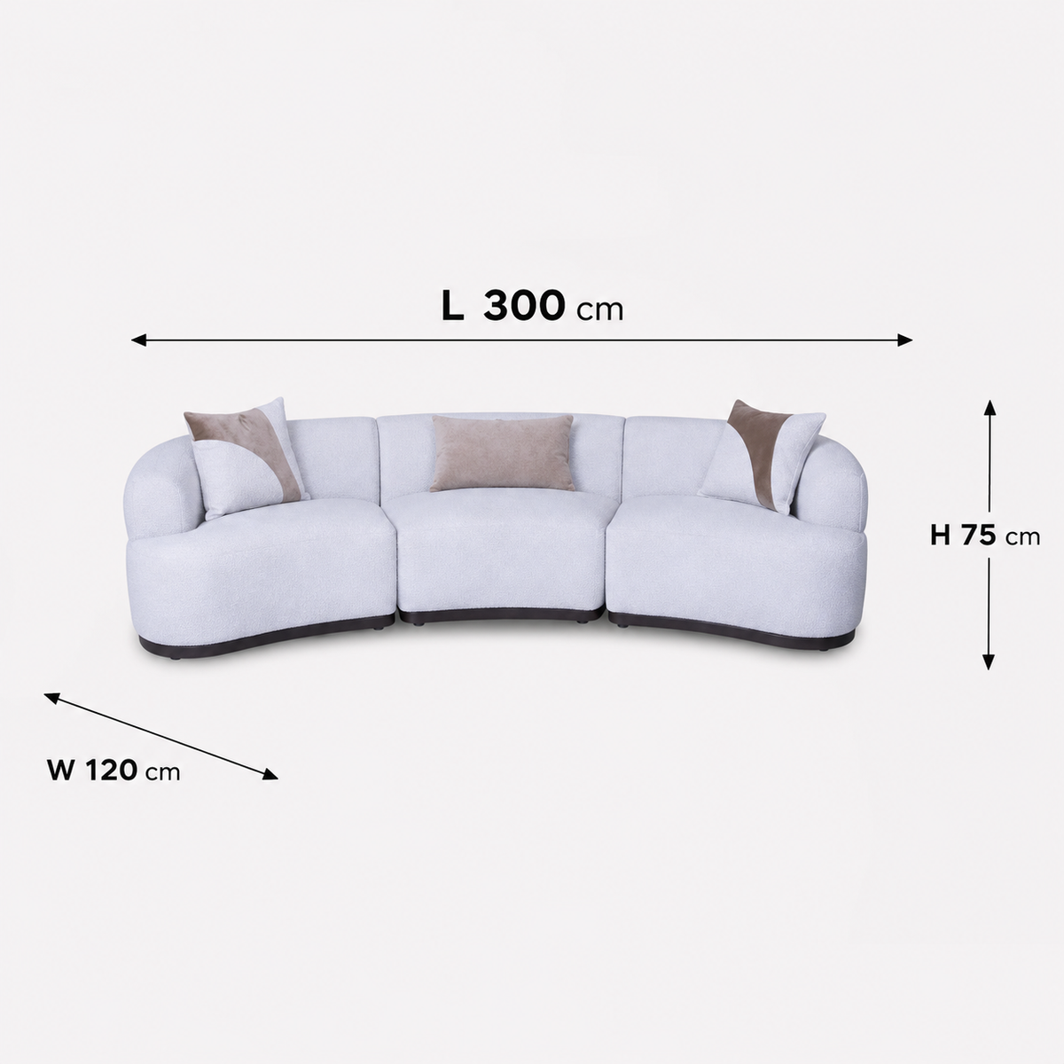Celestia Curve Sofa Set