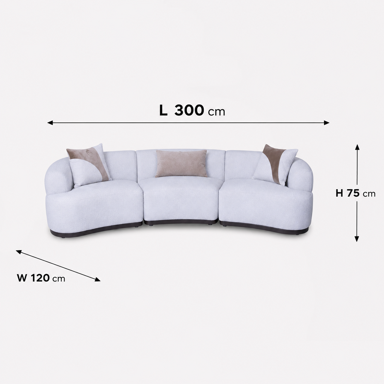 Celestia Curve Sofa Set