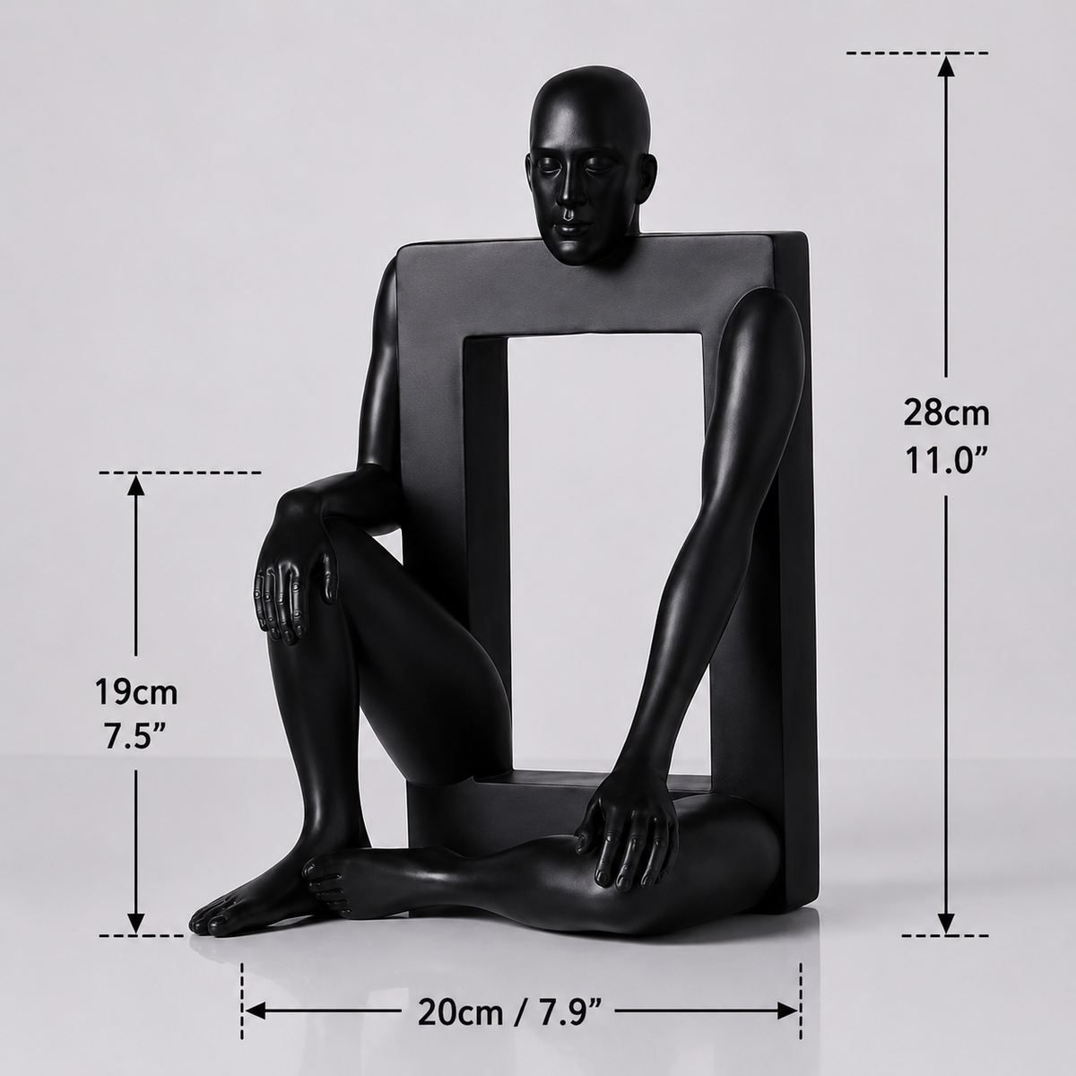 Azure Reflection Sculpture Black