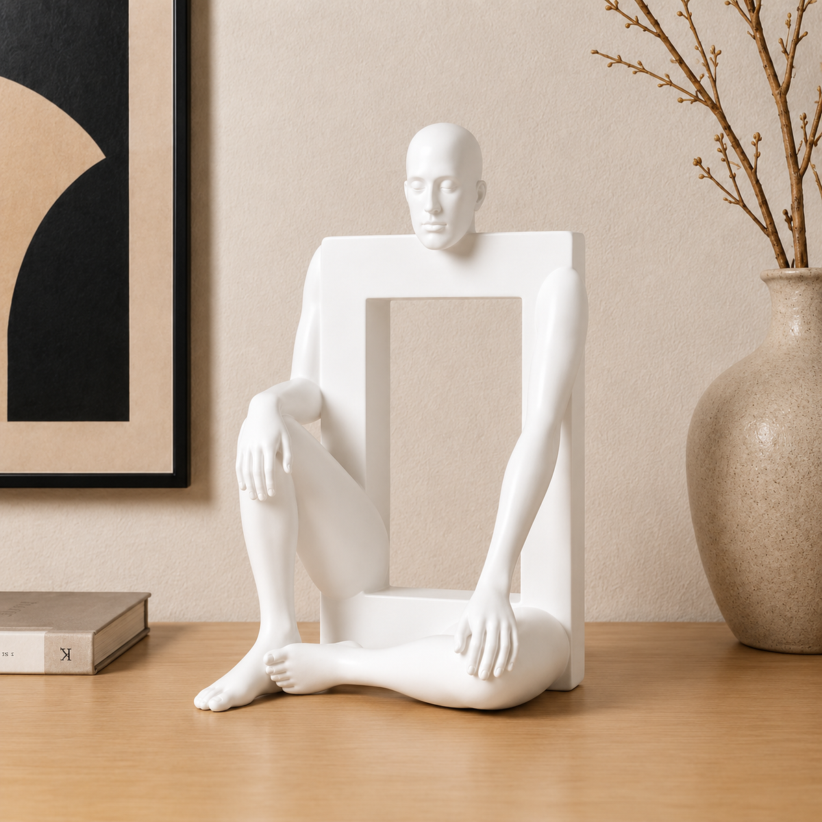 Azure Reflection Sculpture White