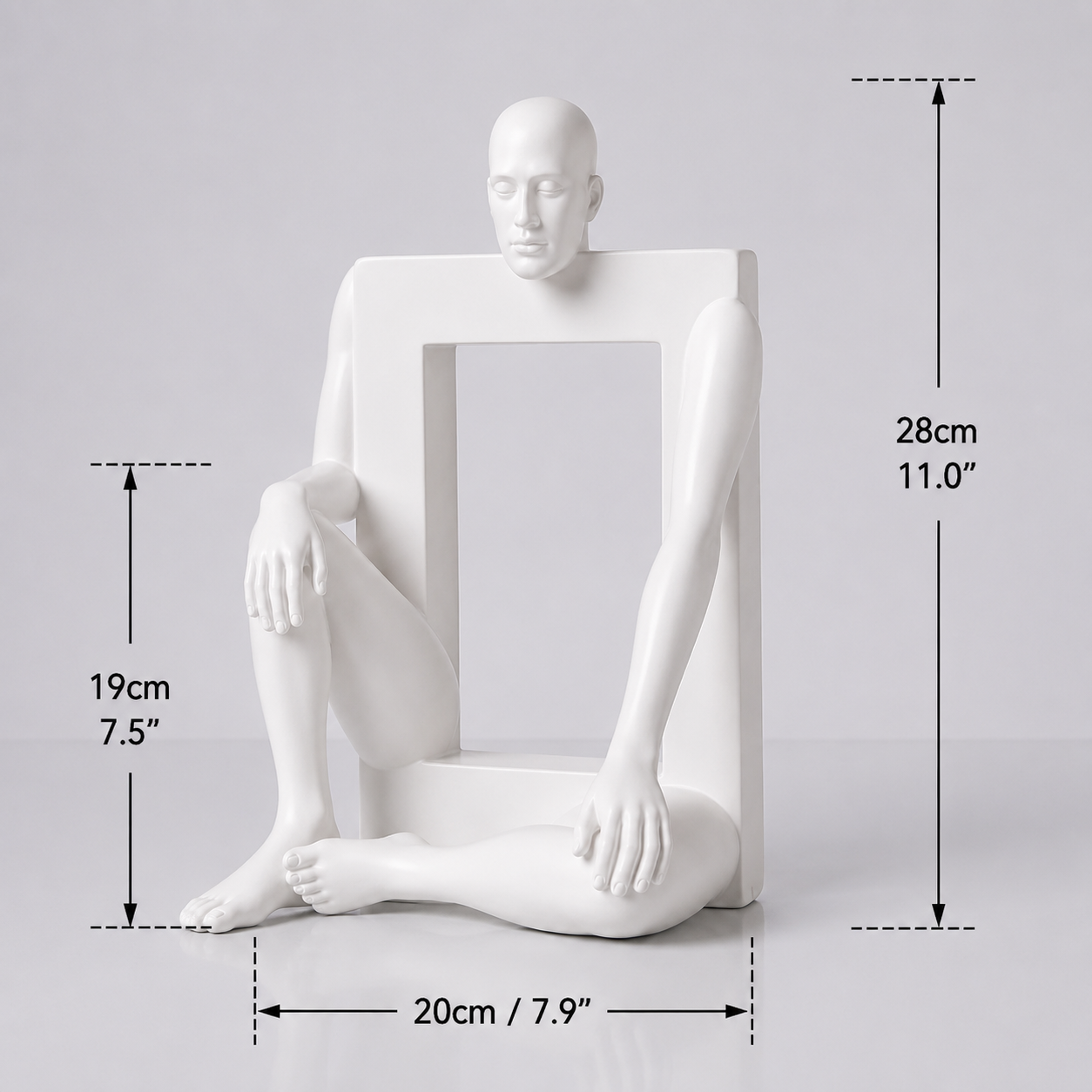 Azure Reflection Sculpture White