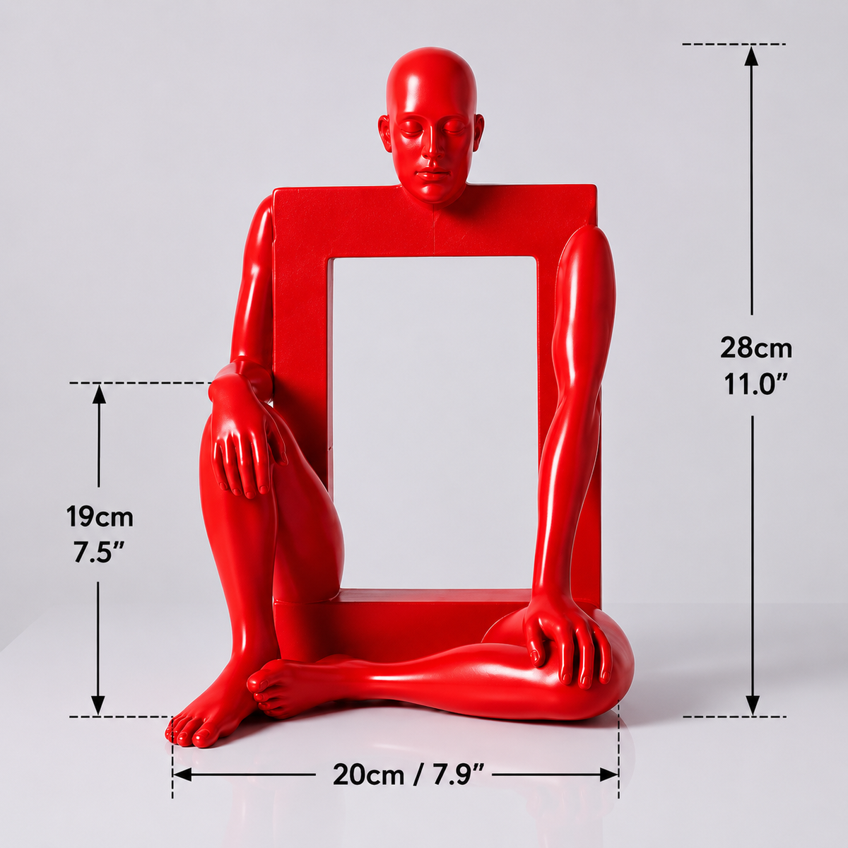 Azure Reflection Sculpture Red