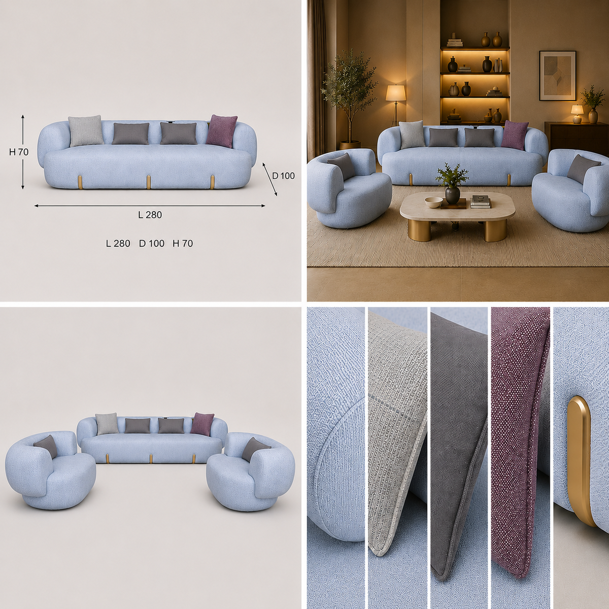 Lunara Sofa Set
