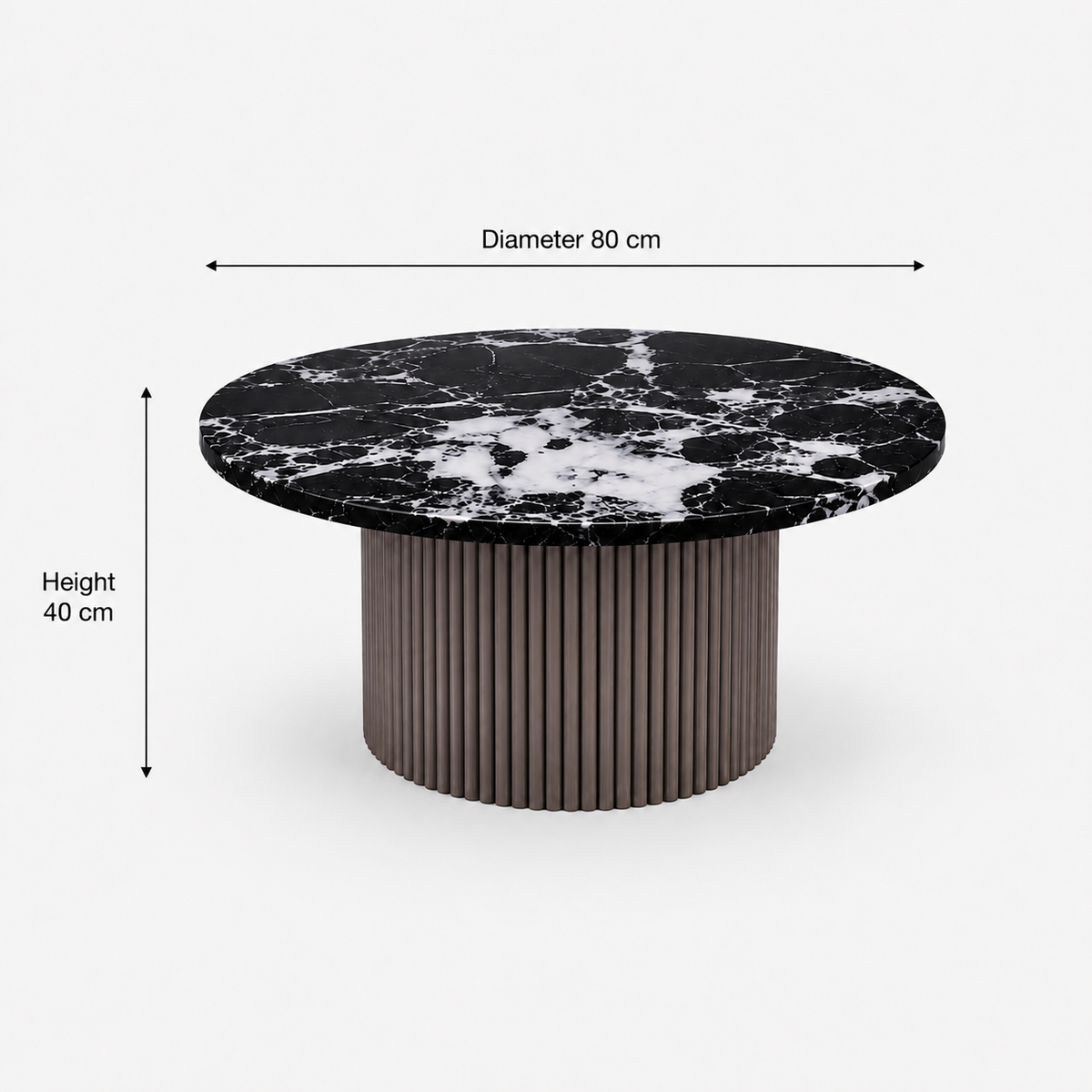 Noir Crest 1+1 Coffee Table Set