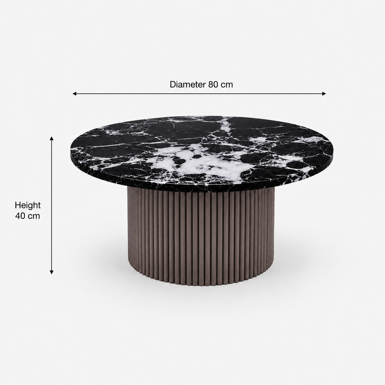 Noir Crest 1+1 Coffee Table Set