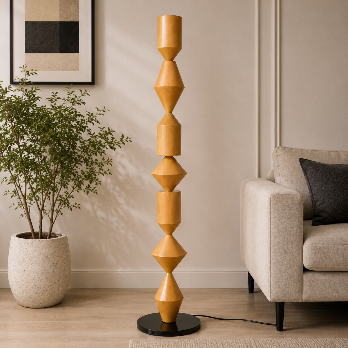 Totem Wood Floor Lamp