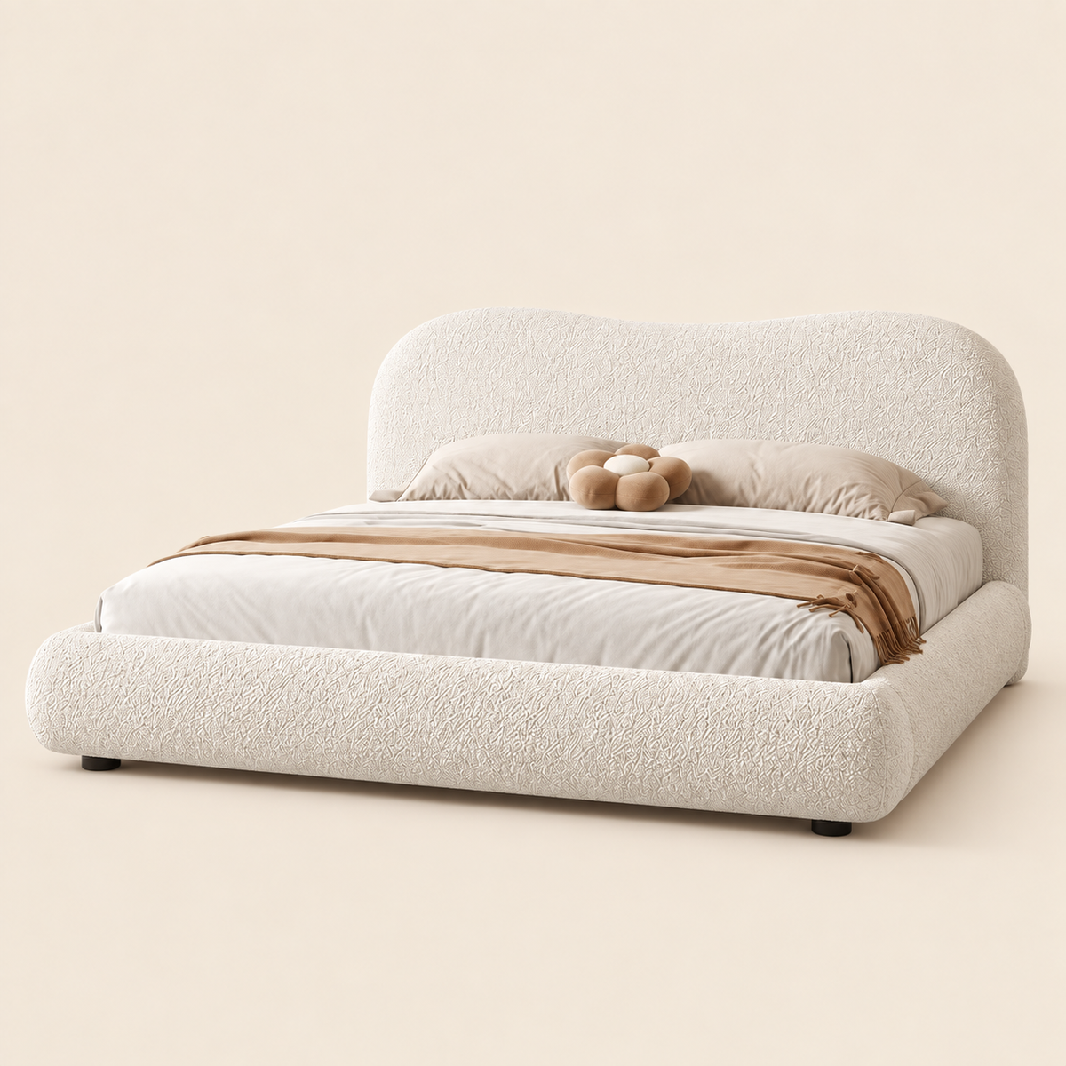 Cove Bouclé Bed