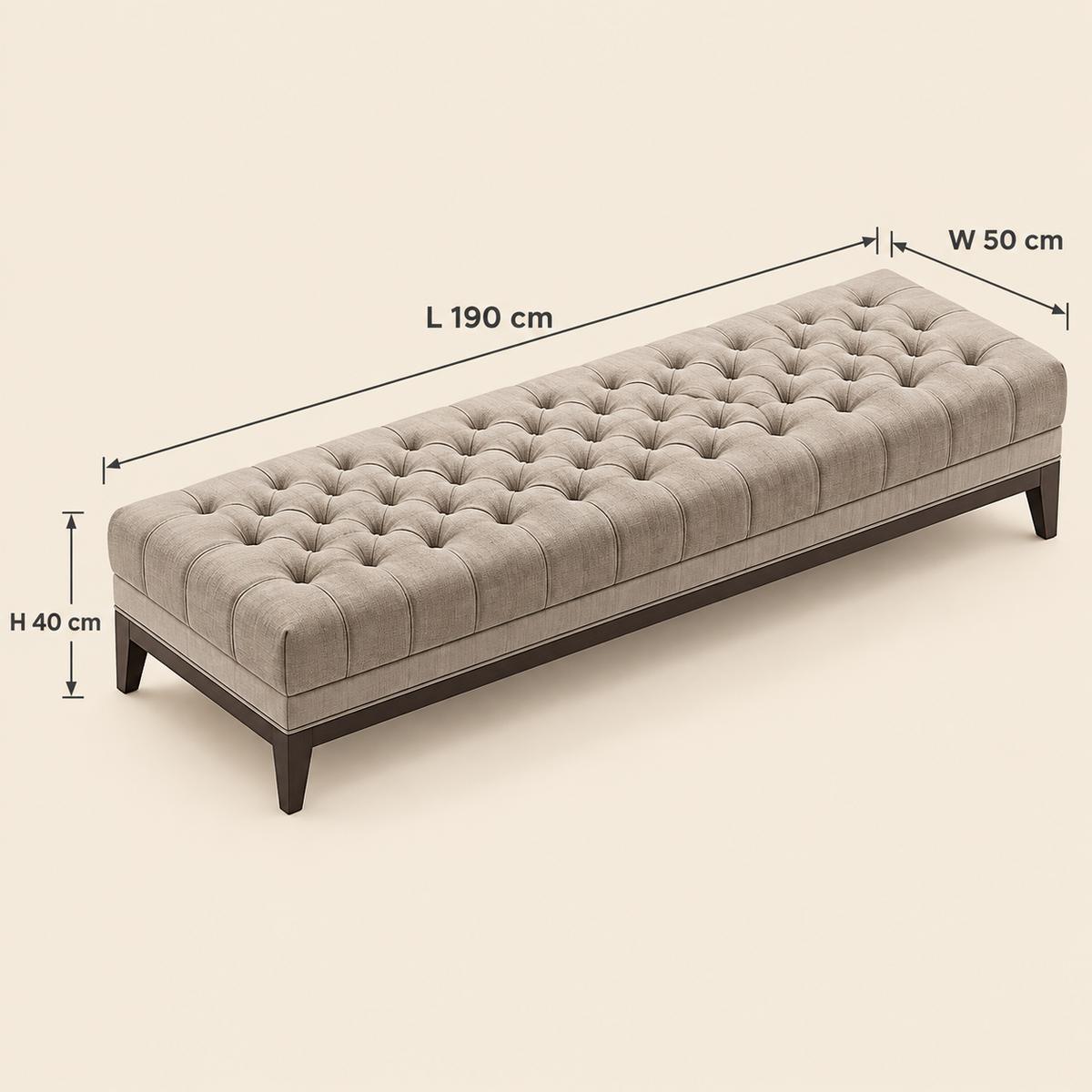 Chester Tufted Bench
