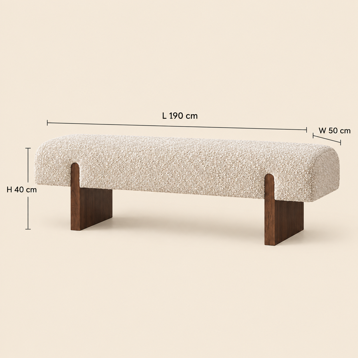 Siena Bouclé Bench