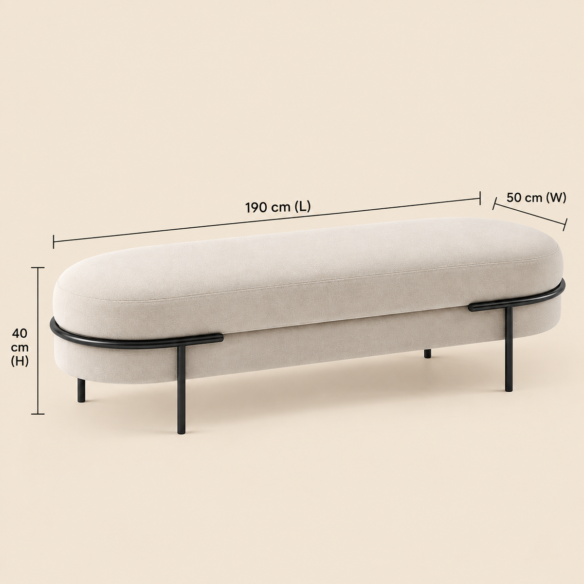 Nero Rail Bench