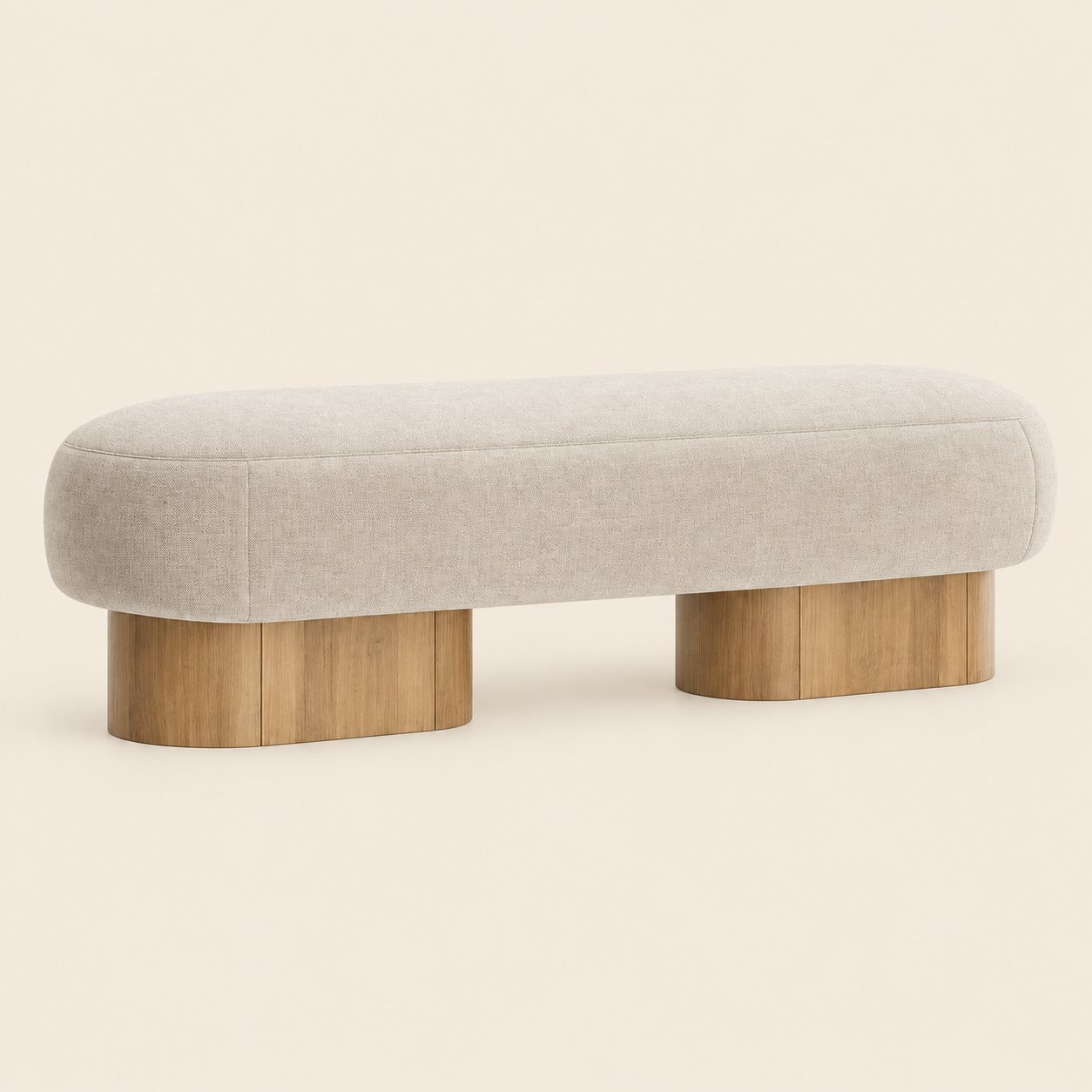 Alba Wood Base Bench