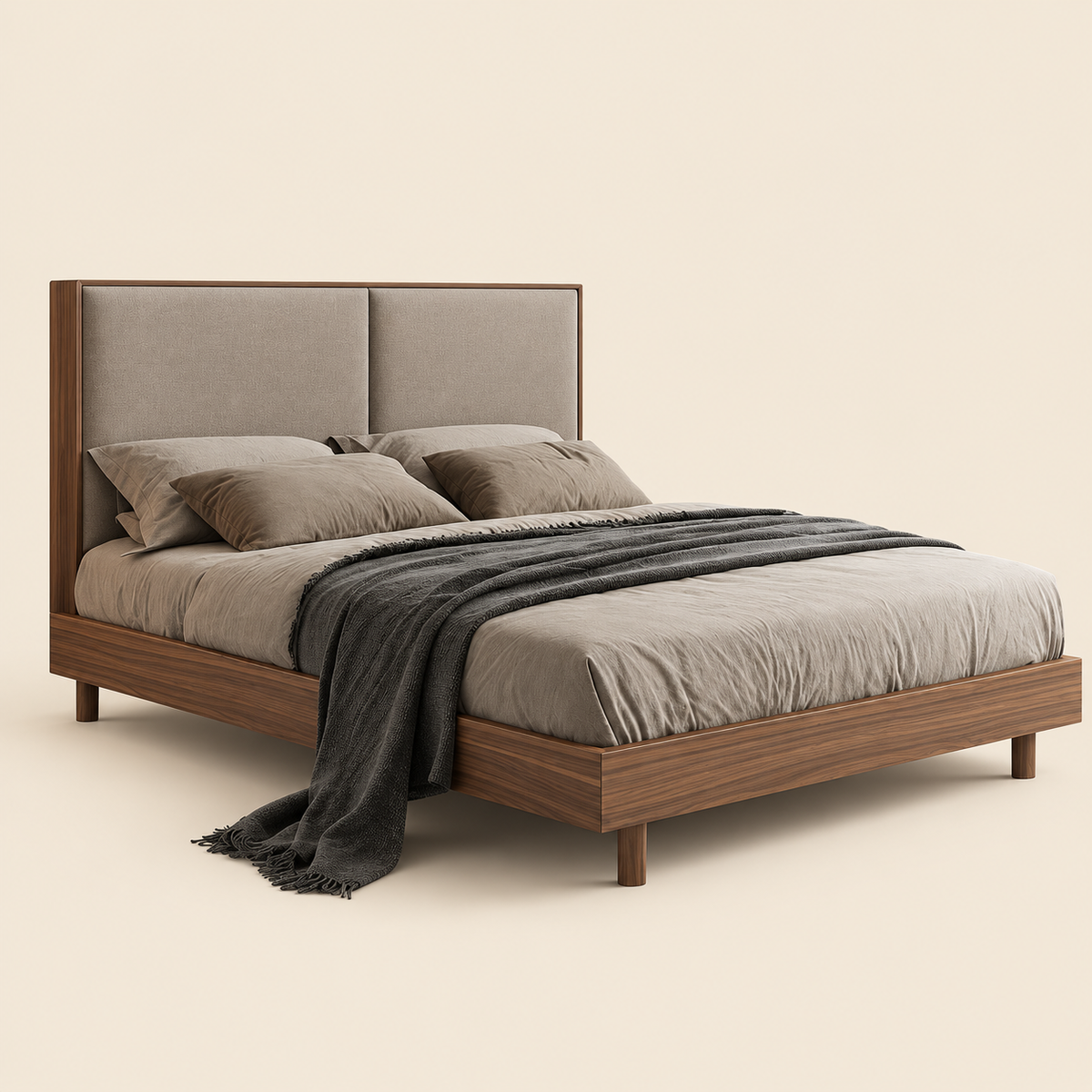 Alder Duo Panel Bed