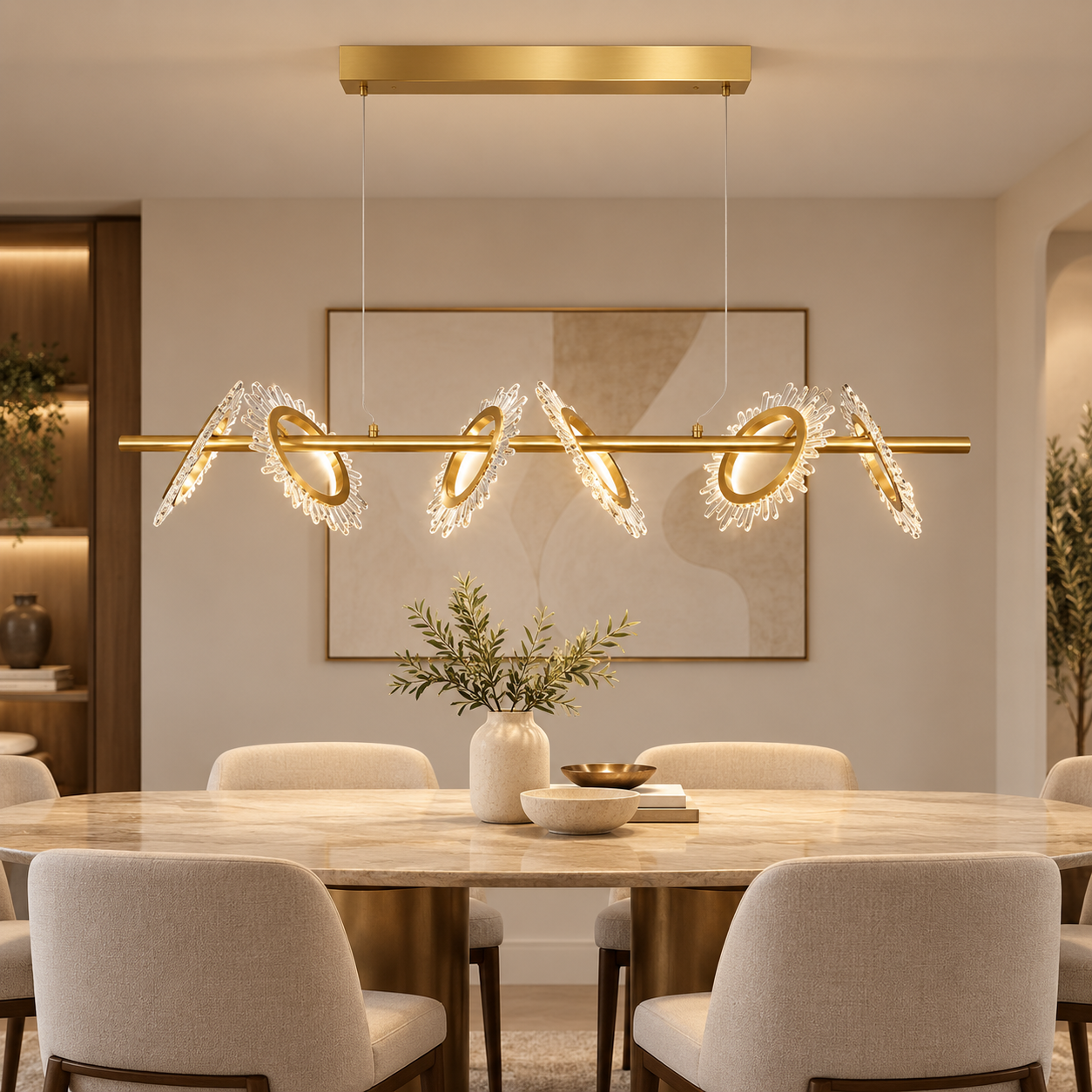 Aurora Crystal Ring Chandelier