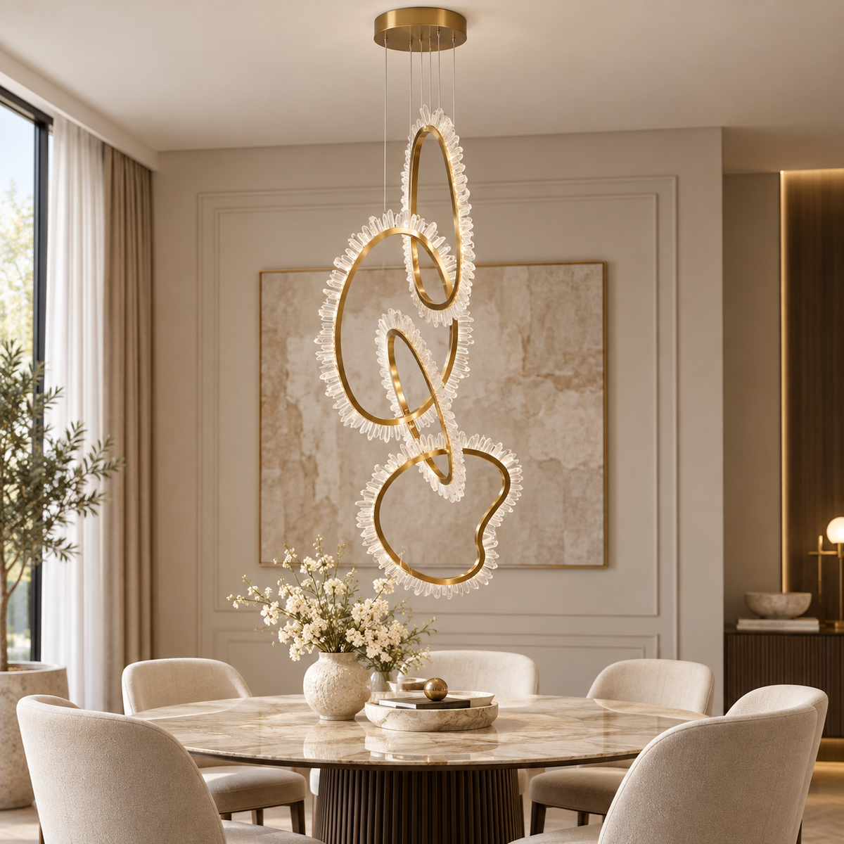 Celestia Crystal Ring Chandelier