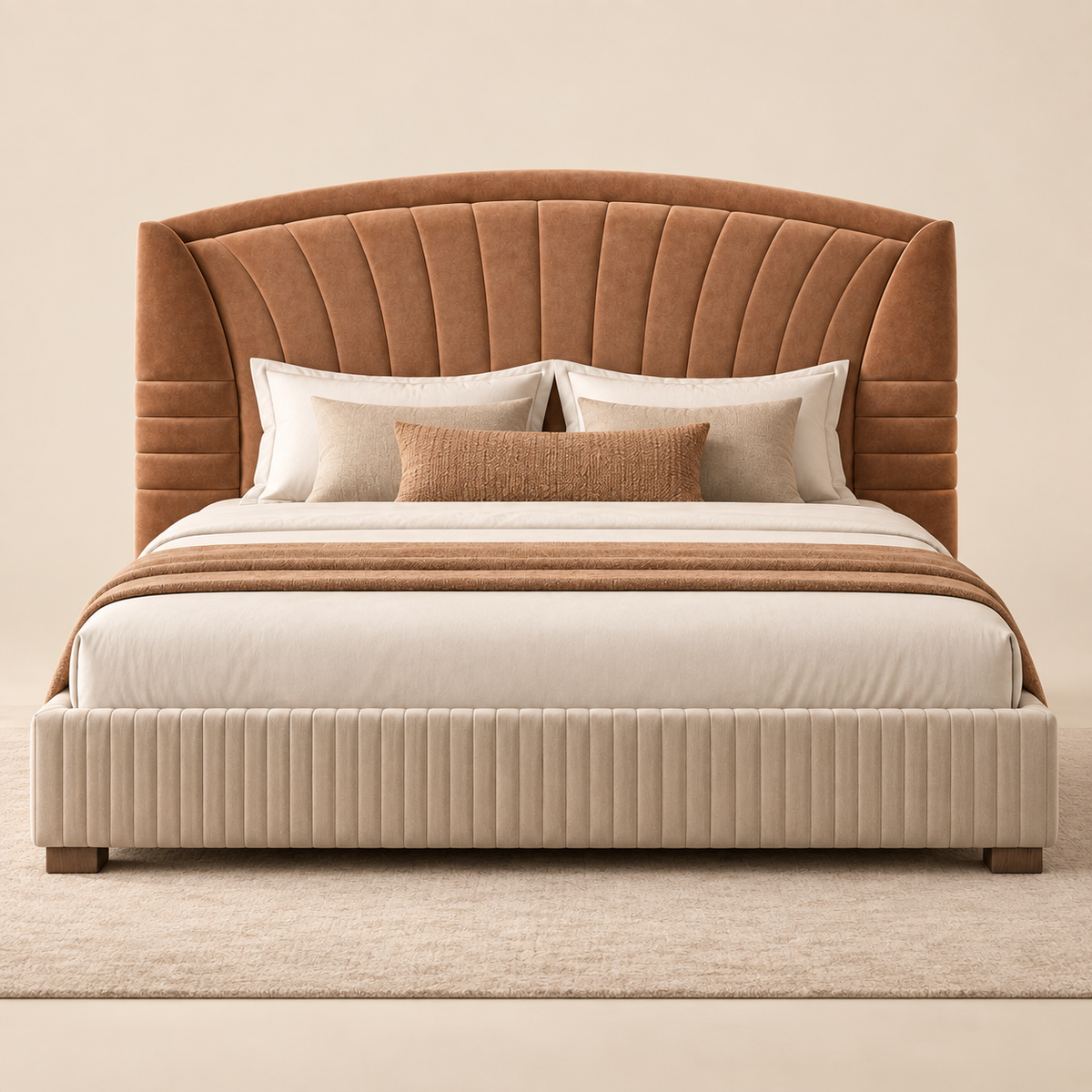 Sienna Curved Wingback Bed