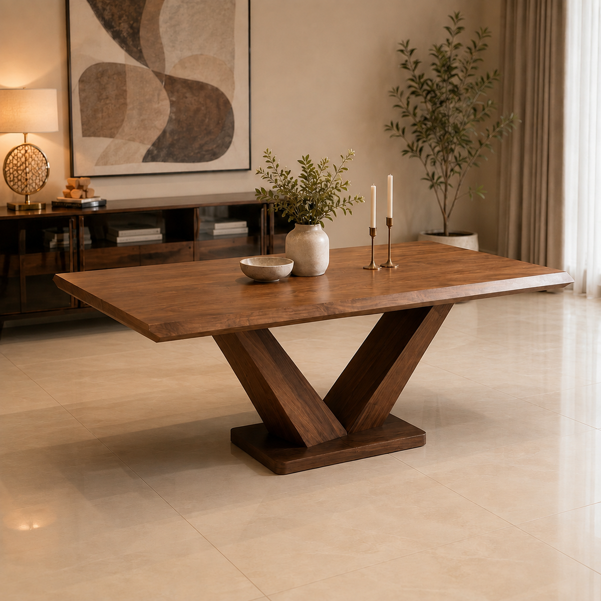 Verona Walnut Dining Table
