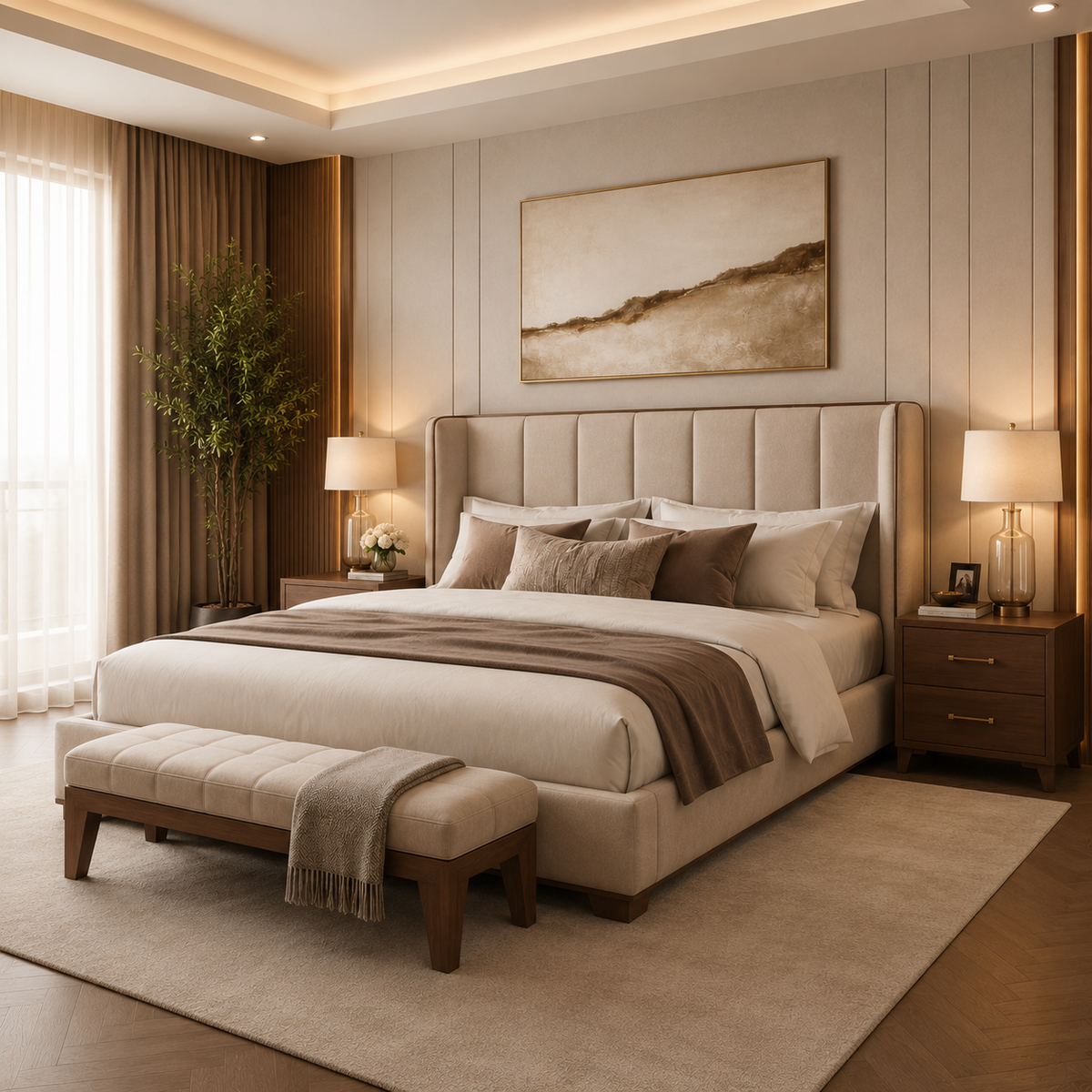 Aurelia Classic Wingback Bed