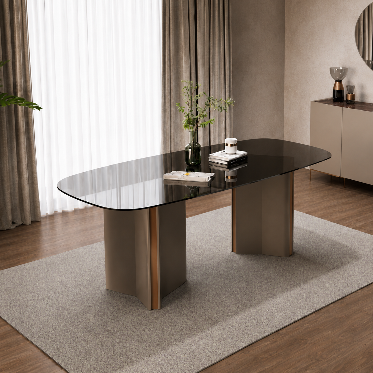 Aurora Glass Dining Table